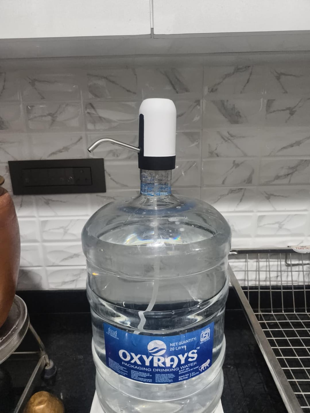 Customer photo review of Automatic Wireless Water Can Dispenser Pump