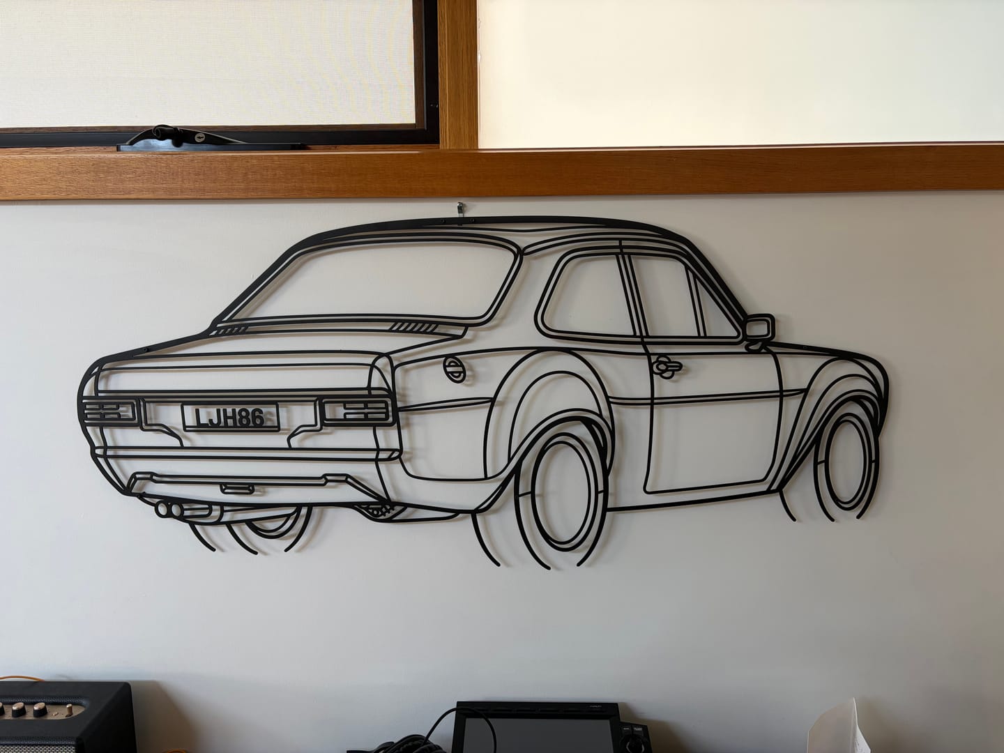 Customer photo review of Your Custom Car Silhouette Metal Wall Art Service