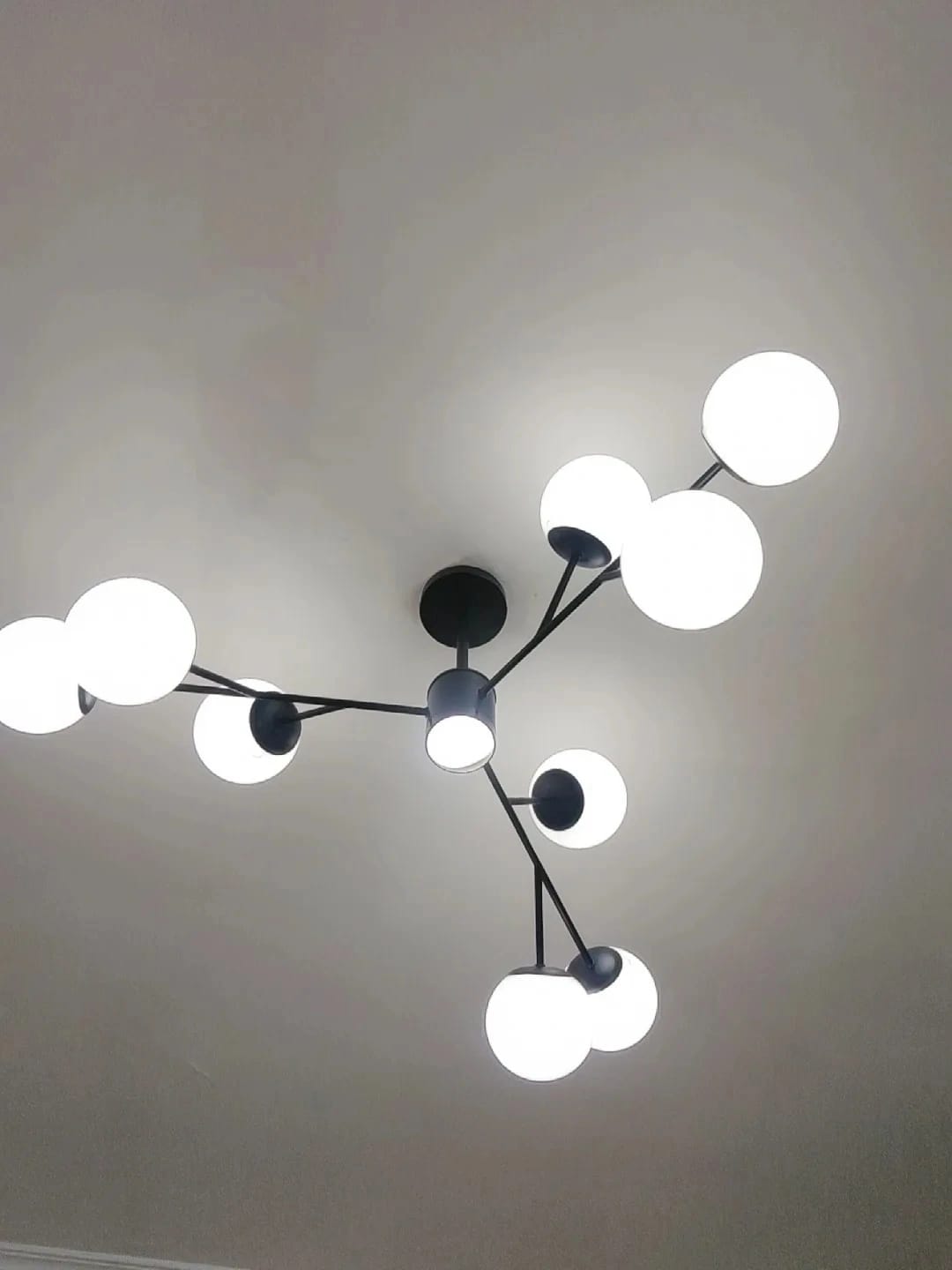 Customer photo review of Glass Chandelier for Bedroom, Branching Arms, 110 cm