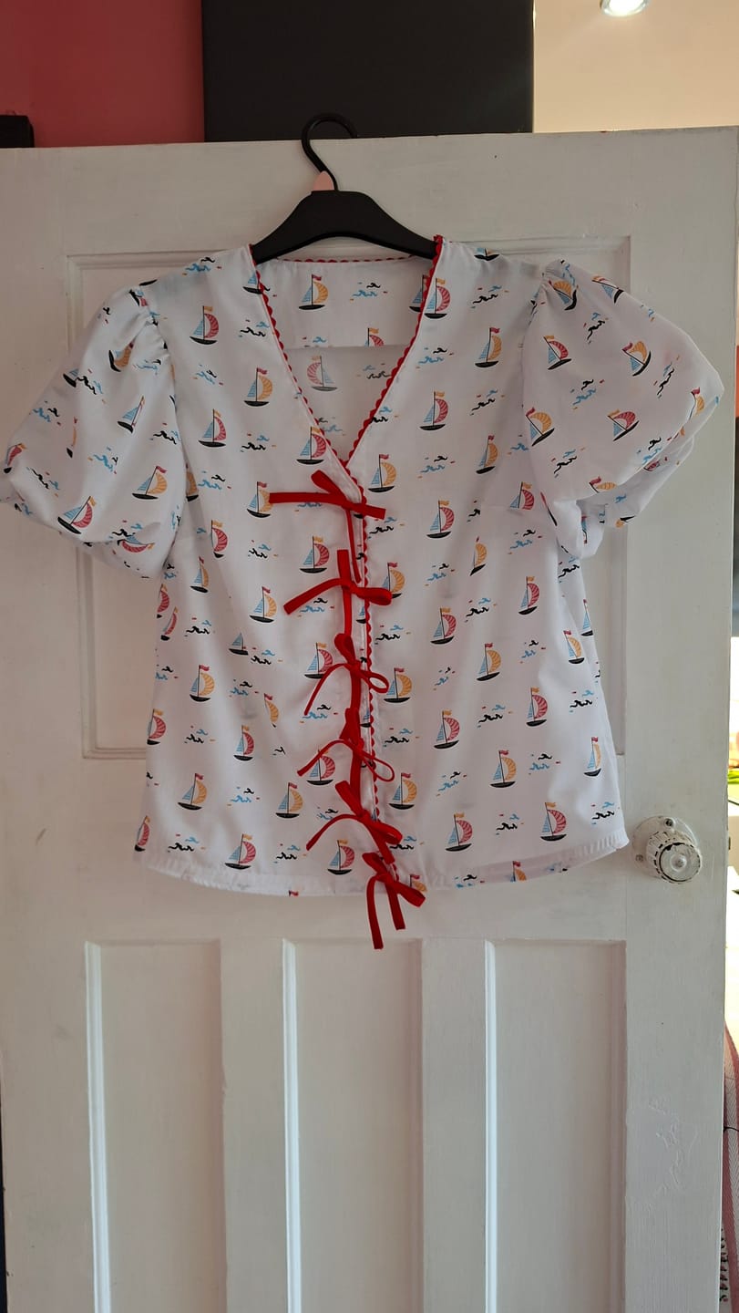 Customer photo review of Little Boats Polycotton Fabric
