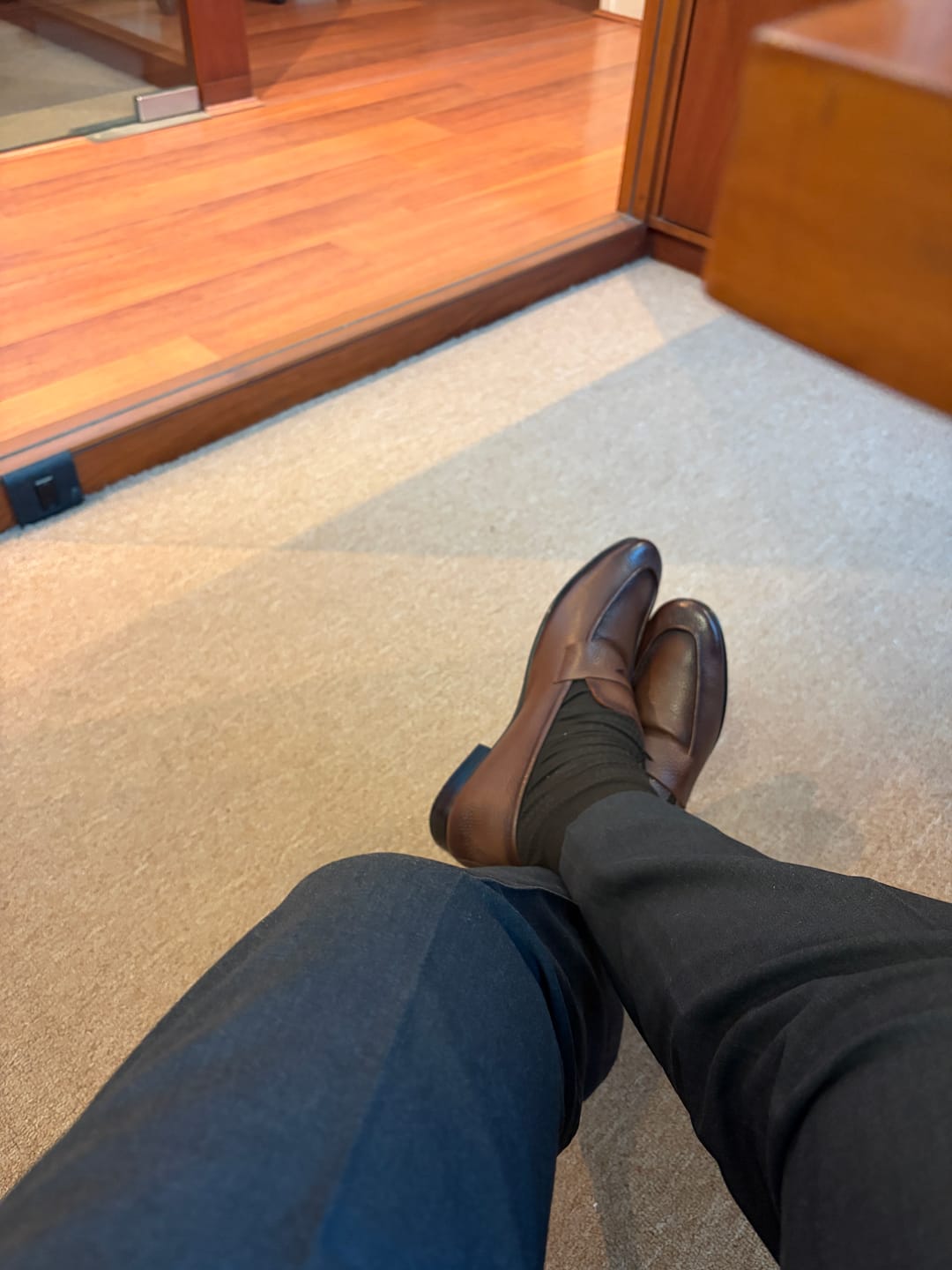 Customer photo review of Brown Milled Penny Loafers - Ultra-Flex