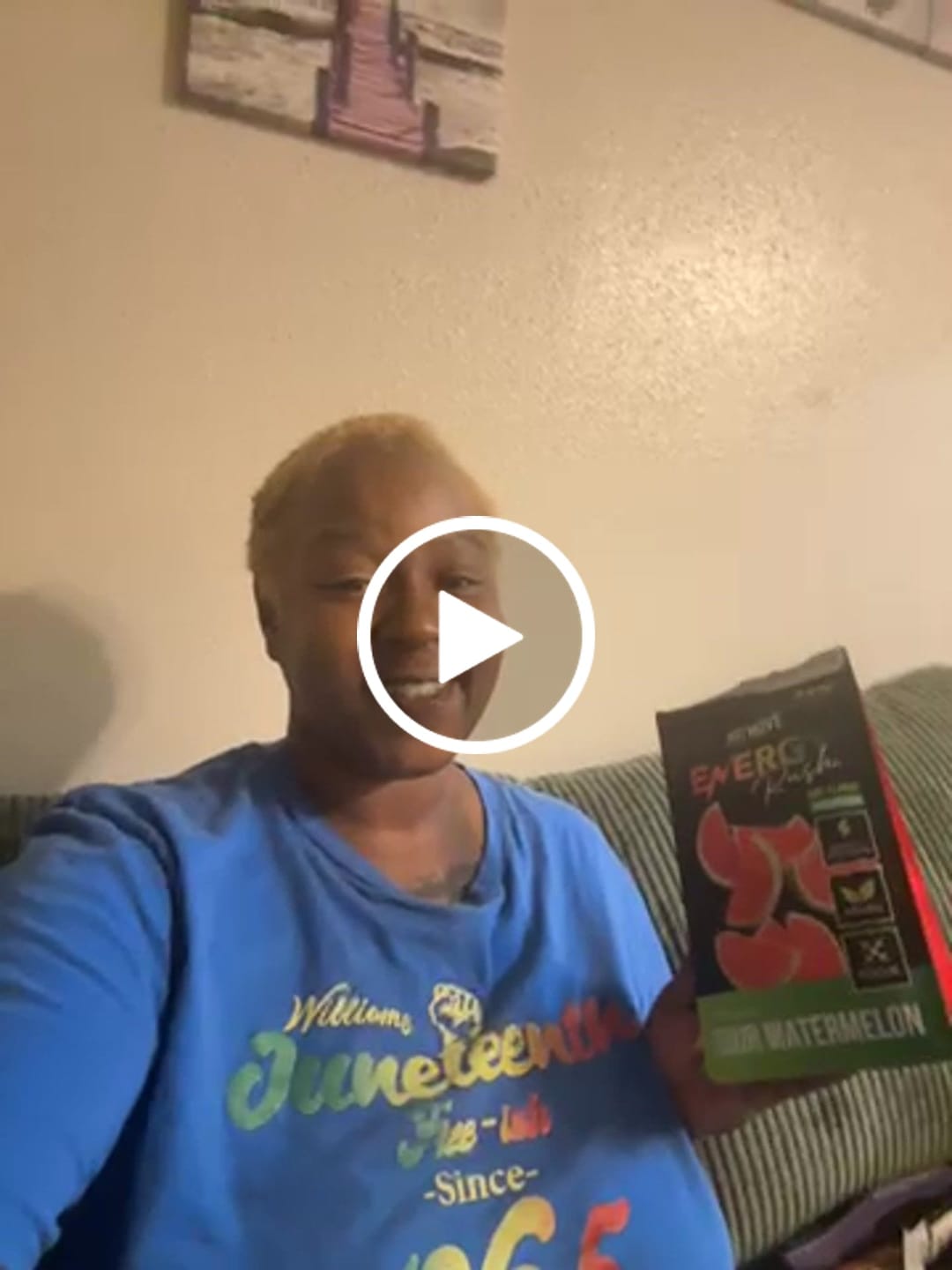 Customer video review of Sour Watermelon Energy Rush - Pre Workout