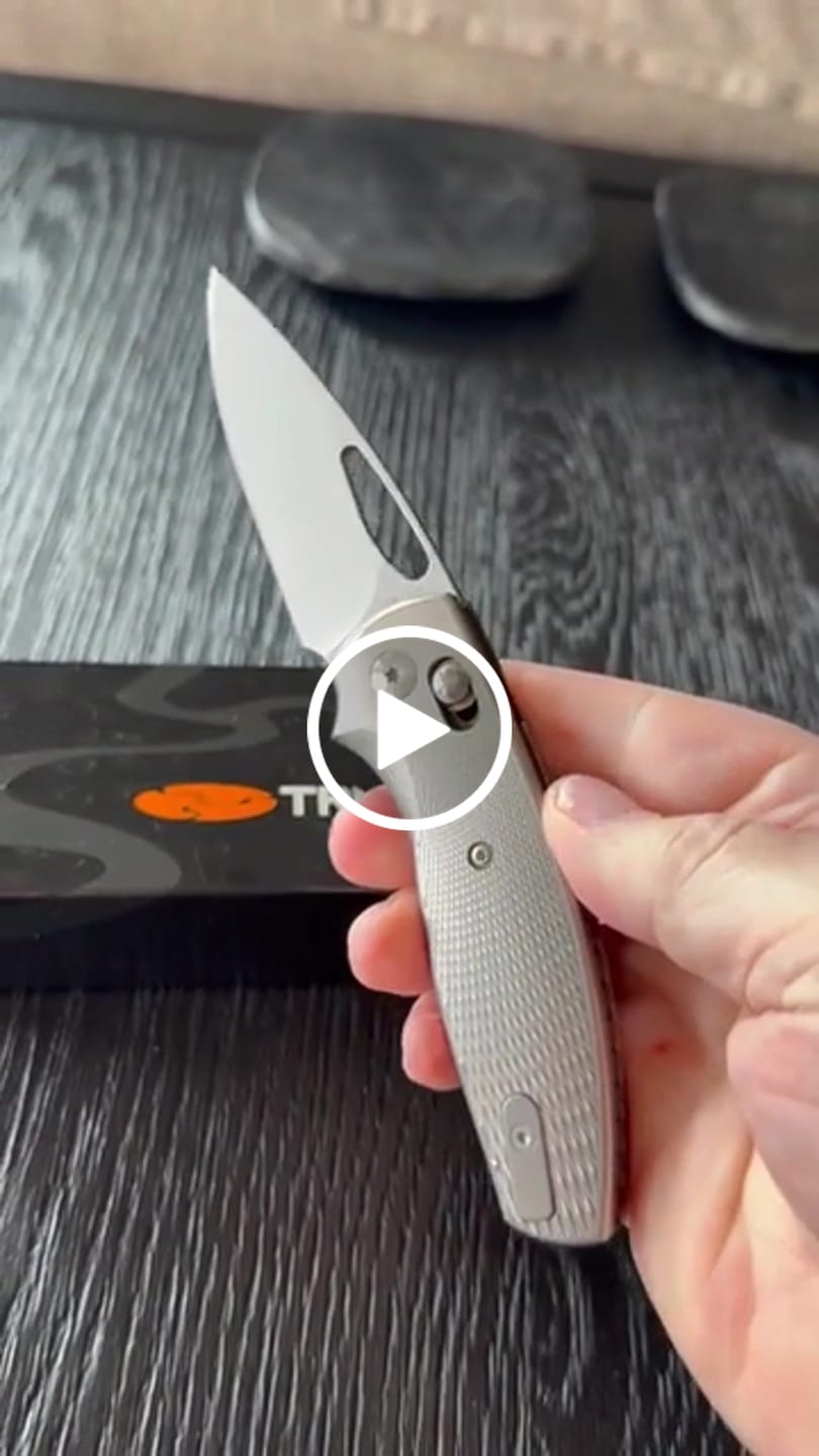 Customer video review of TRM BULLDOG Rev. B Knife – MagnaCut Blade, 3D Contoured Titanium Lizard Skin Scales, River-Lok – Made in USA