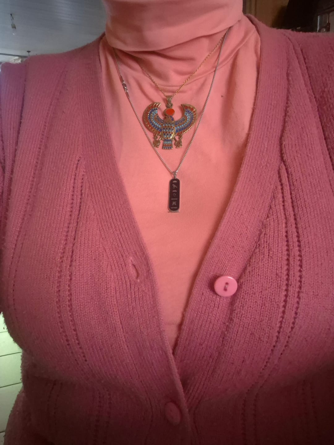 Customer photo review of Collier Personnalisé Hiéroglyphes Égyptiens
