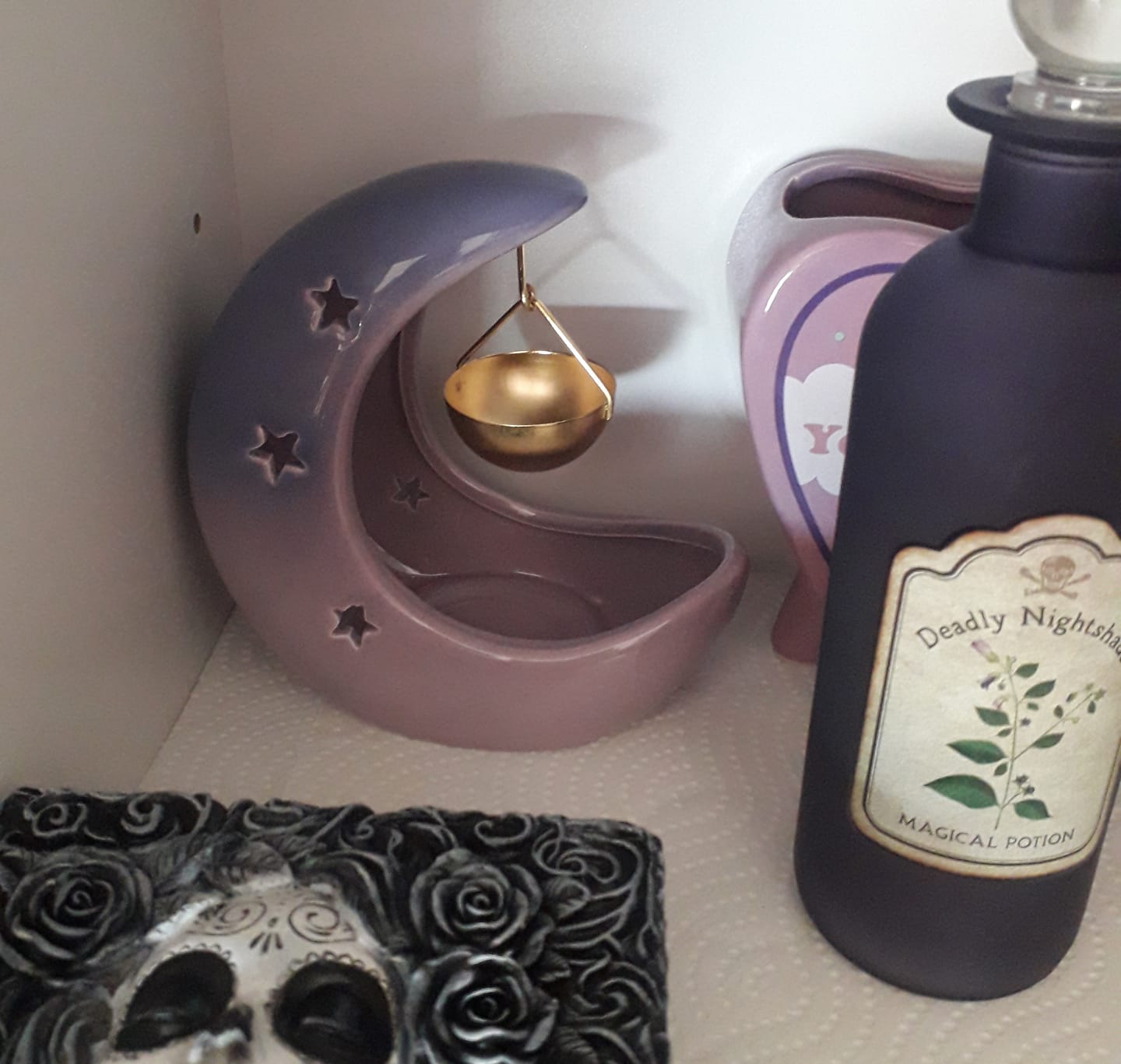 Customer photo review of Halbmond Duftlampe mit Sternausschnitten