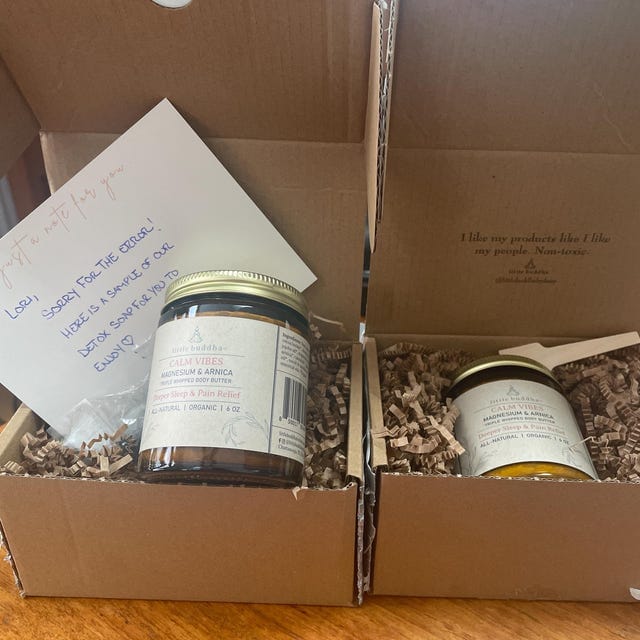 Customer photo review of Calm Vibes Magnesium & Arnica Body Butter