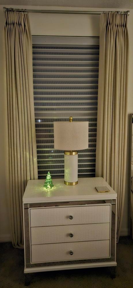 Customer photo review of Cumulus Light Filtering Shangri-La Sheer Shades