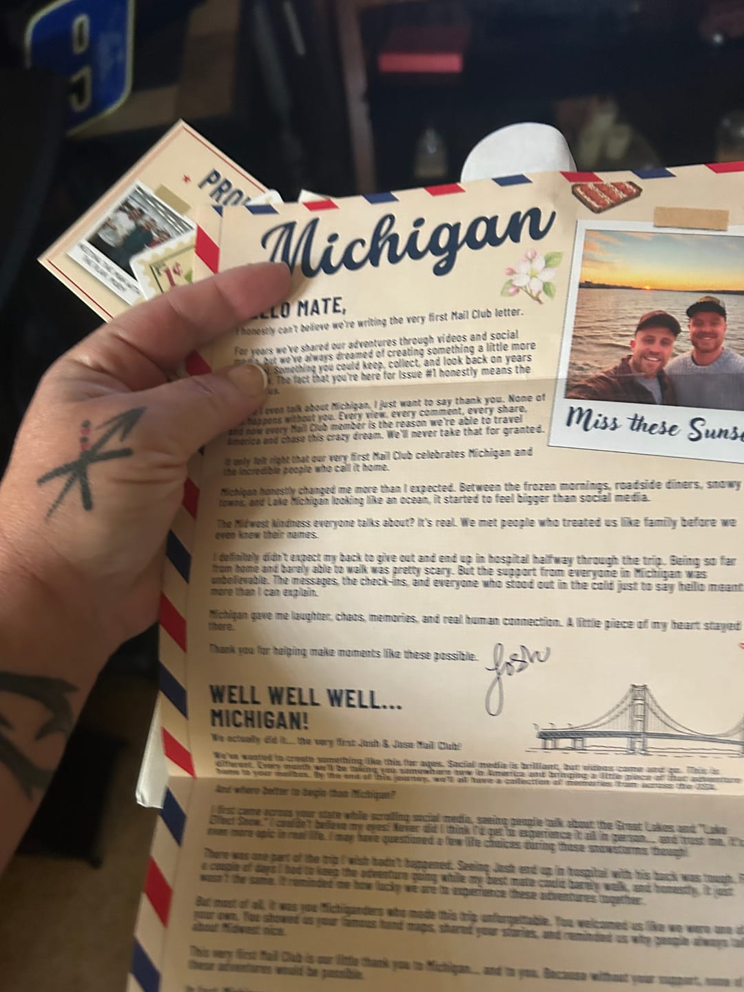 Customer photo review of Josh & Jase Mail Club