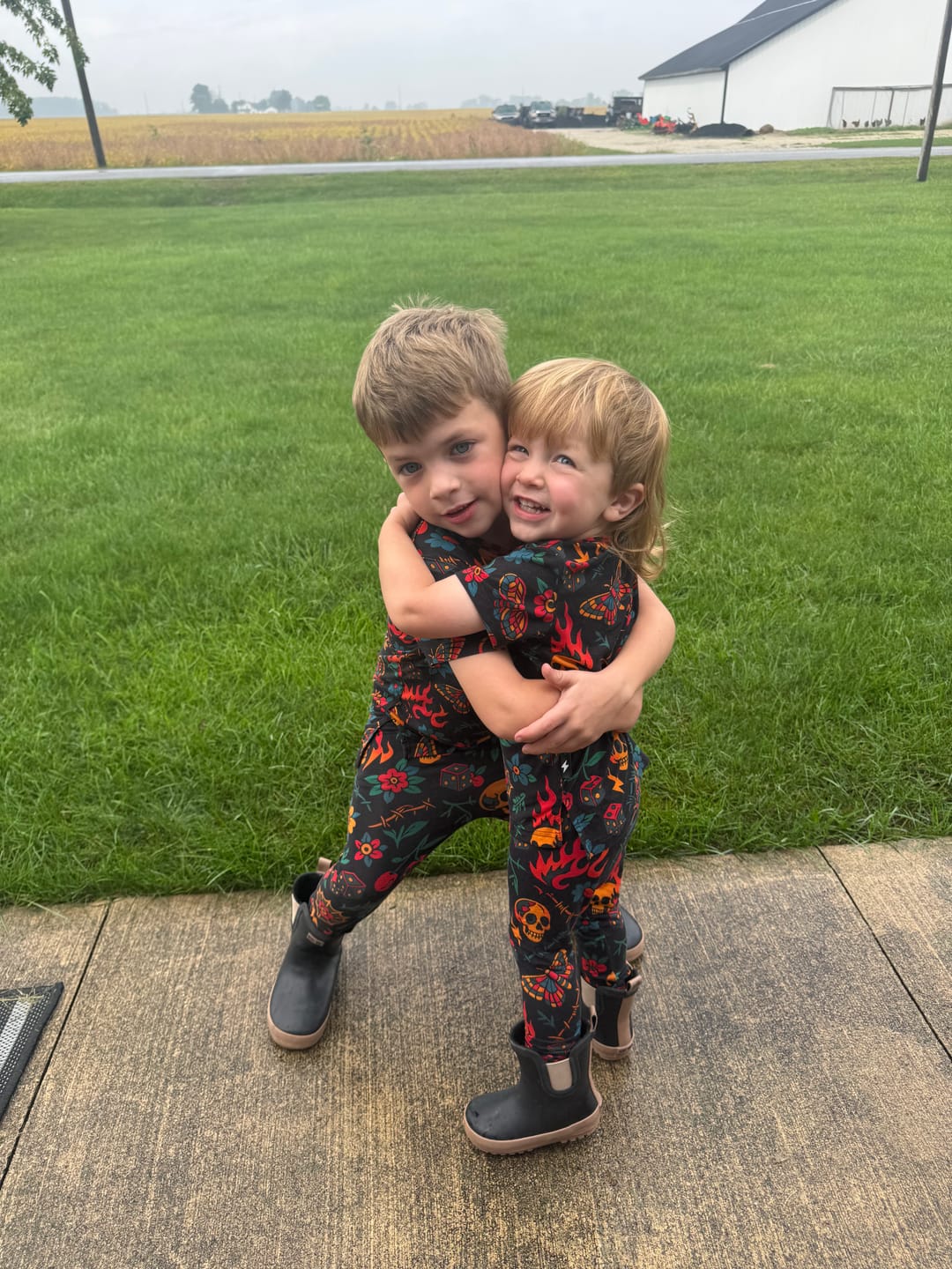 Customer photo review of Short Sleeve Bamboo Two Piece Set in Inkworks