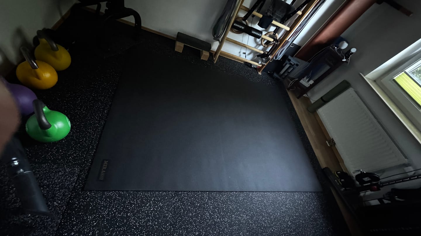 Customer photo review of Miramat® Mega - 214cm x 153cm - Very Large Exercise Mat - In Stock