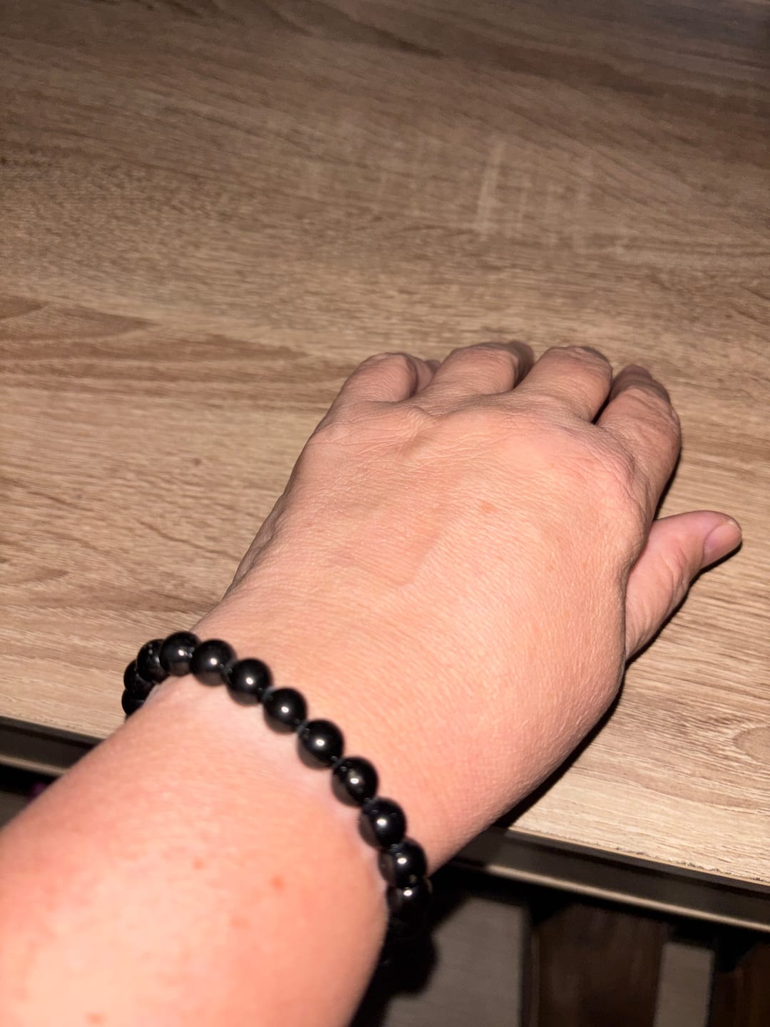 Customer photo review of Bracelet Perles Tourmaline noire