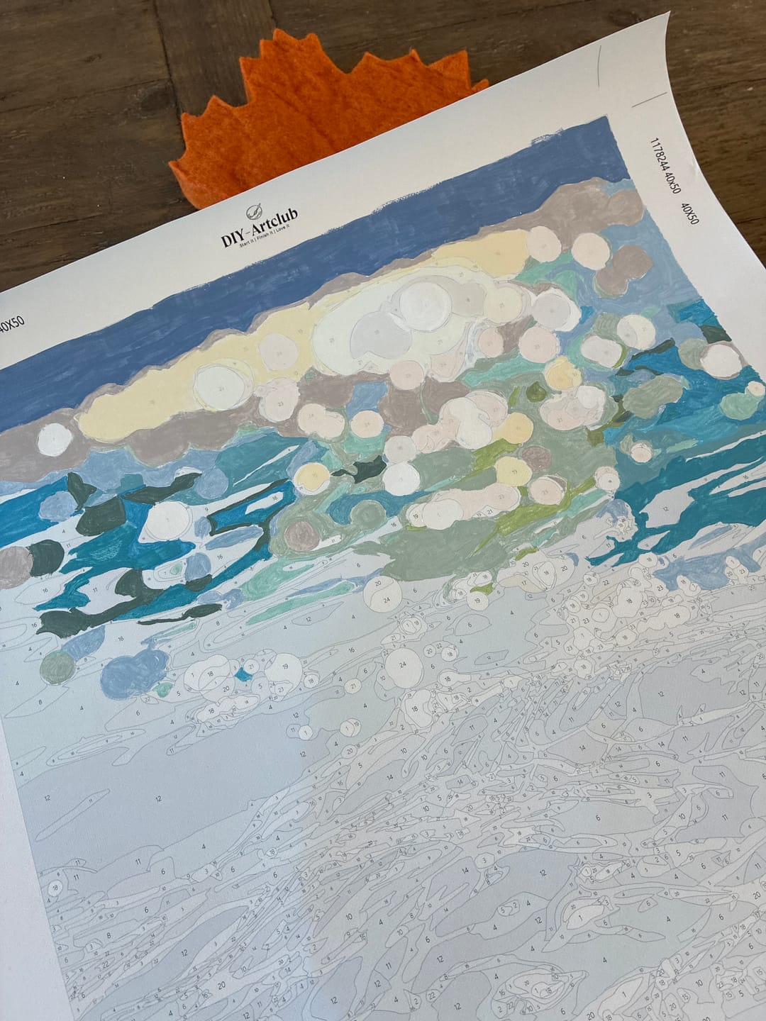 Customer photo review of Shimmering Waters | Paint by Number