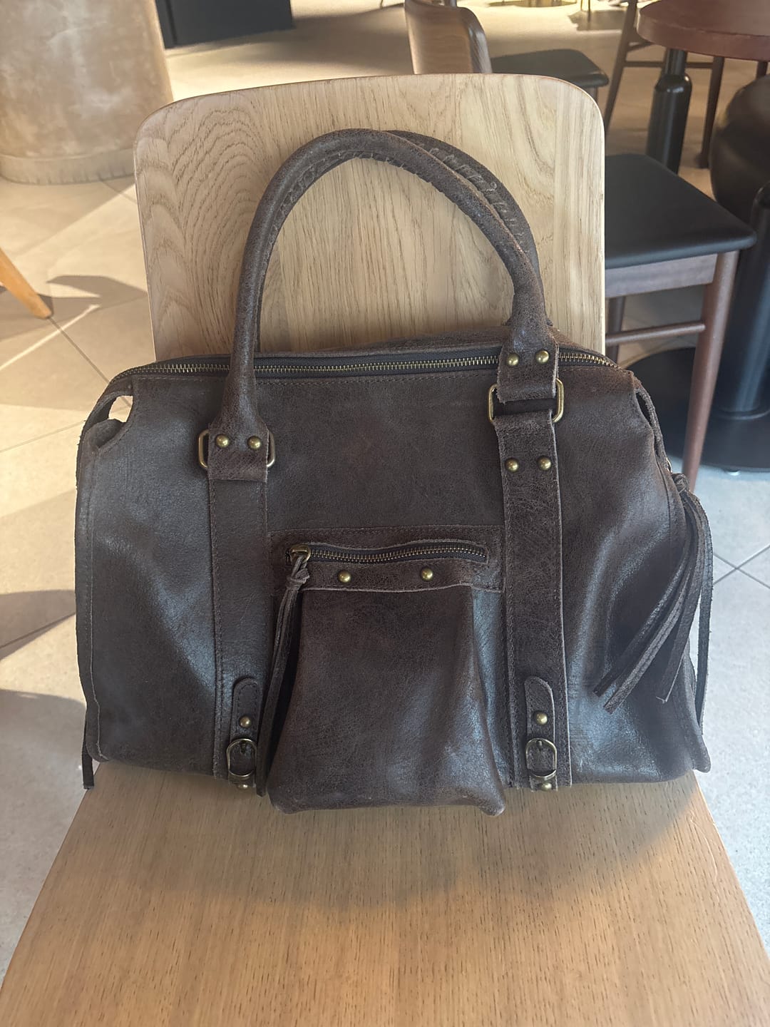 Customer photo review of It girl bag espresso martini
