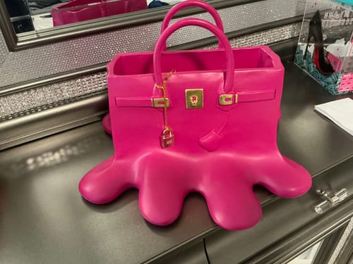 Customer photo review of Luxury Designer Inspired Melting Resin Flower Vase  HandBag Shape- Home Decor Handcrafted By Designed By The Boss
