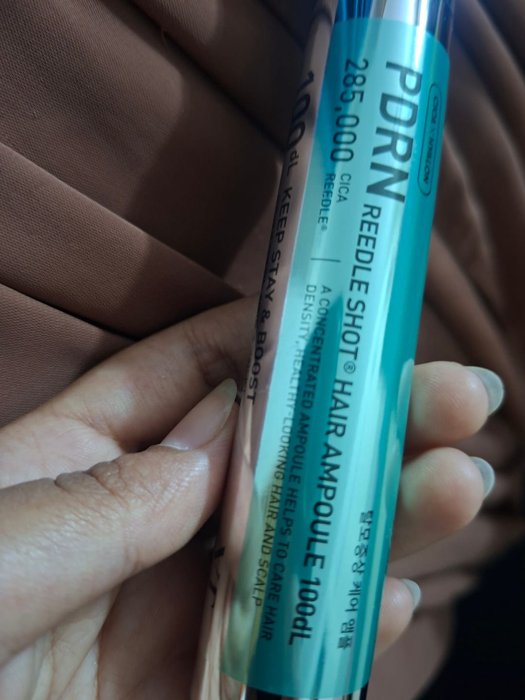 Customer photo review of VT COSMETICS PDRN Reedle Shot Hair Ampoule 100dL 15ml