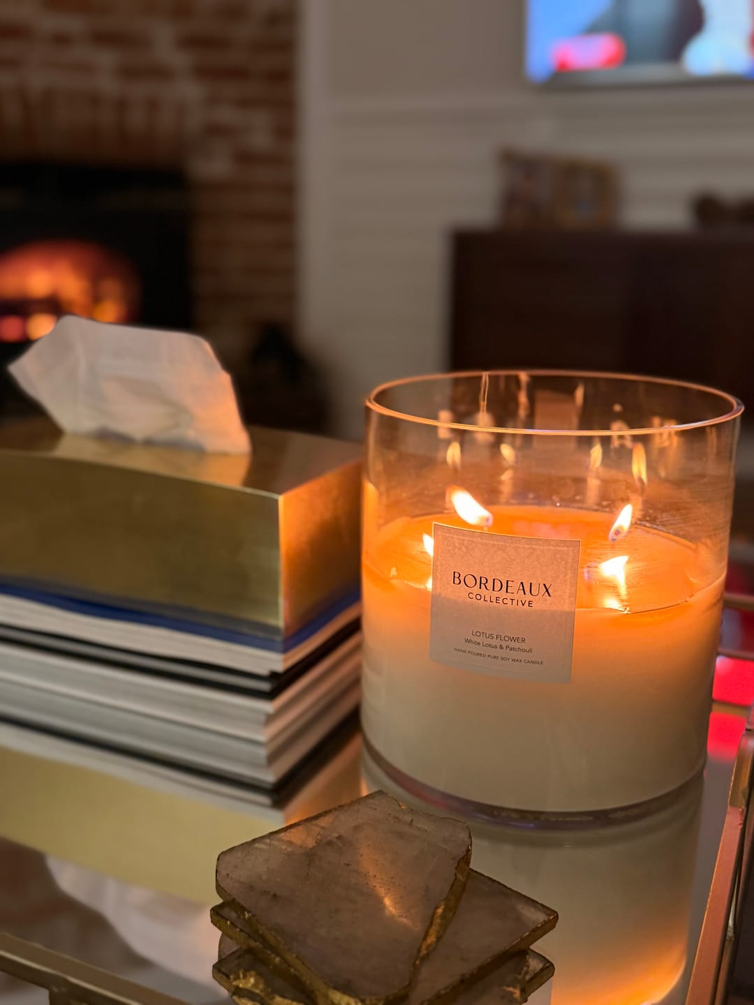 Customer photo review of LOTUS FLOWER - Lotus, Vanilla & Patchouli Large Deluxe Candle