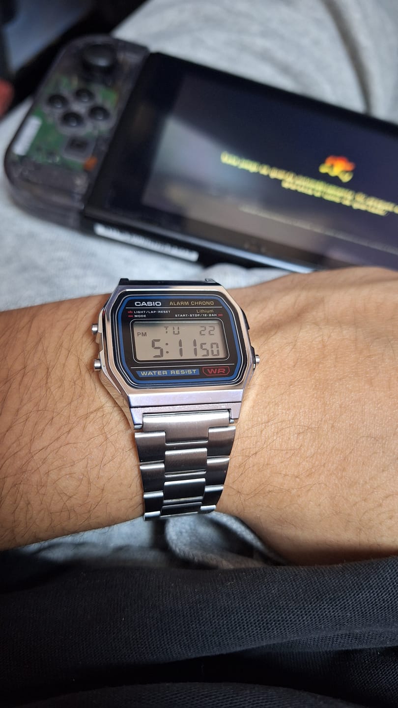 Customer photo review of Reloj Casio Vintage A158WA-1DF Azul/Plateado