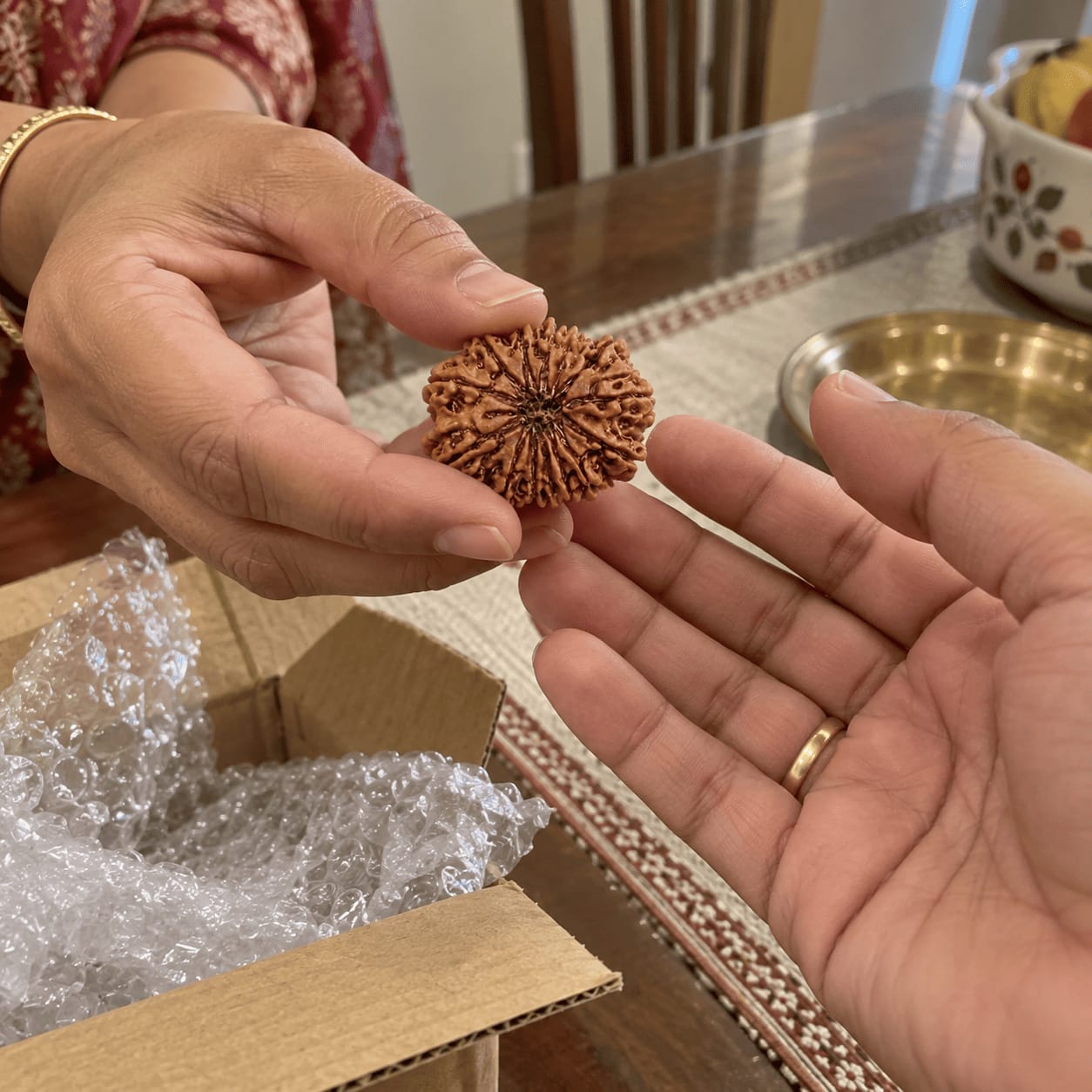 Customer photo review of 14 Mukhi Rudraksha (Nepali)
