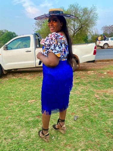 Customer photo review of Fabrosanz: Colorful Nguni Print Hat