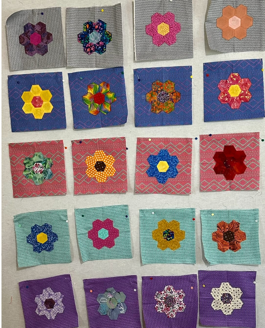 Customer photo review of TACK IT EASY 1" HEXAGON TEMPLATE