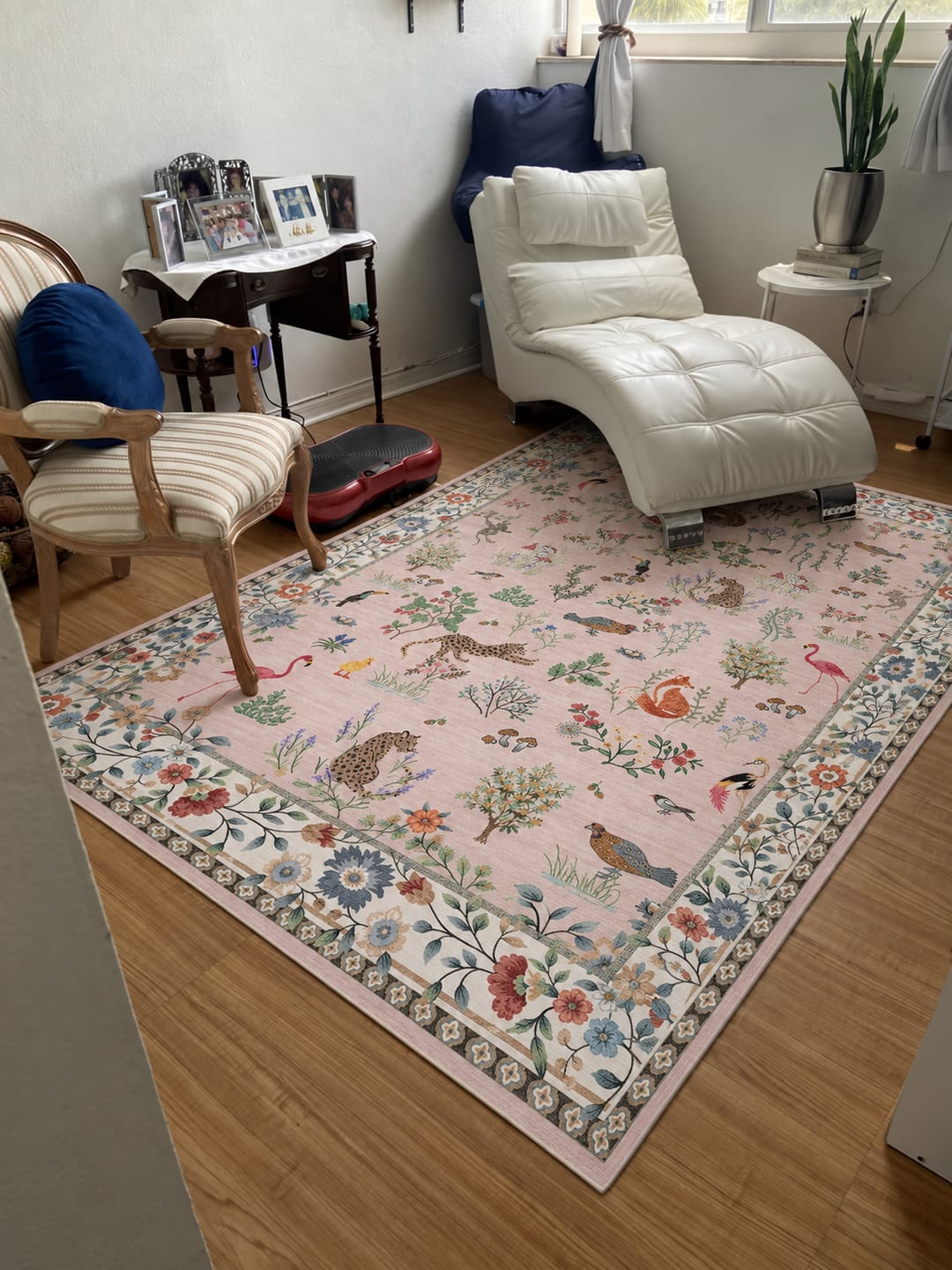 Customer photo review of Elio Washable Area Rug - Pink
