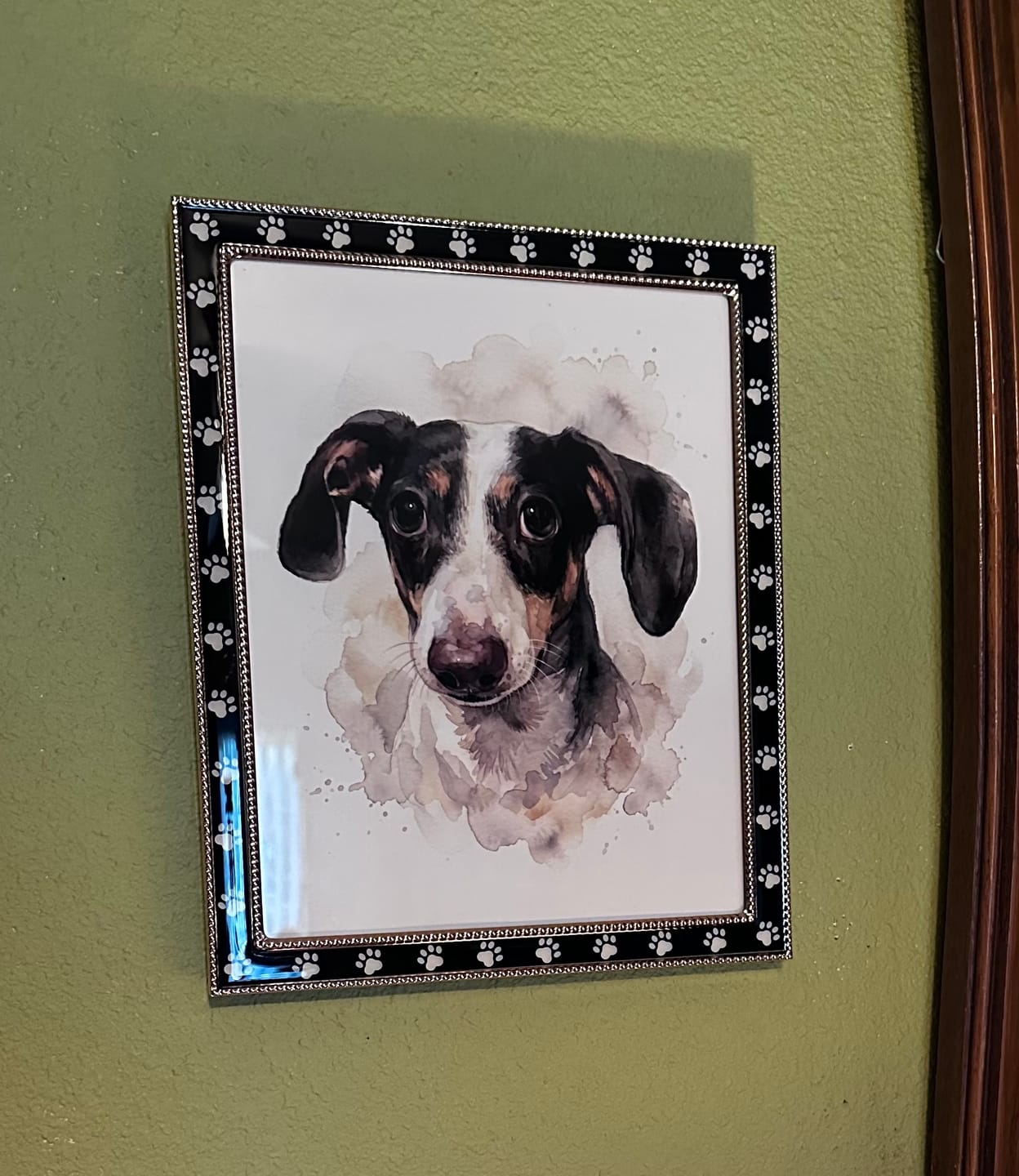 Customer photo review of Custom Pet Watercolor Portrait from Your Photo