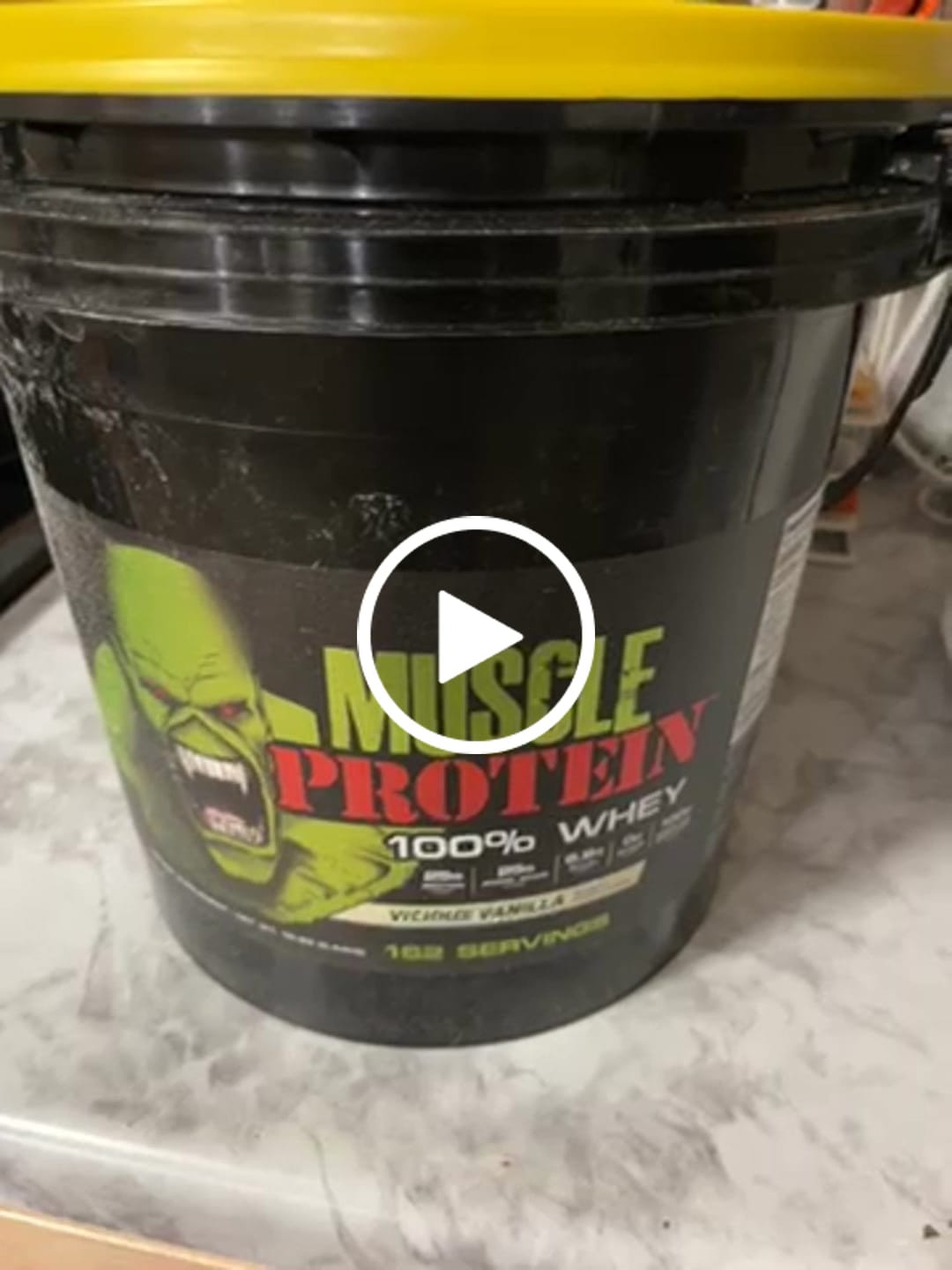 Customer video review of Whey Protein Powder Bucket