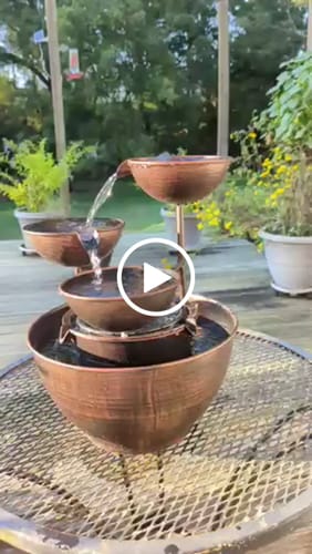 Customer video review of Loreto 3-Tier Metal Fountain