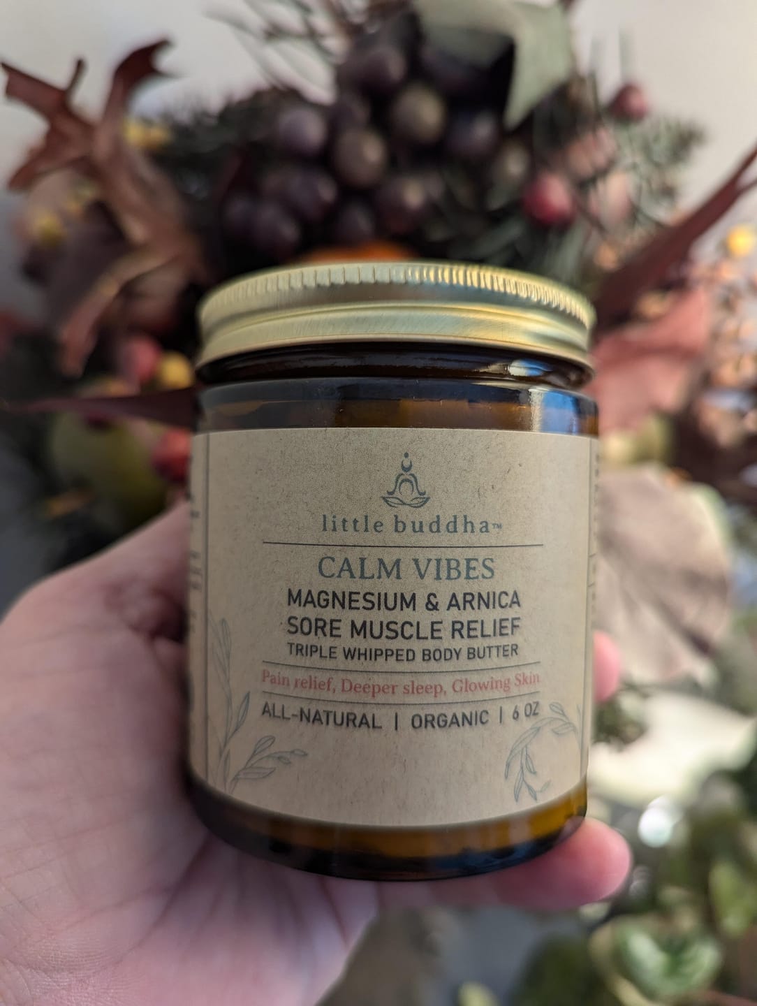 Customer photo review of Calm Vibes Magnesium & Arnica Body Butter