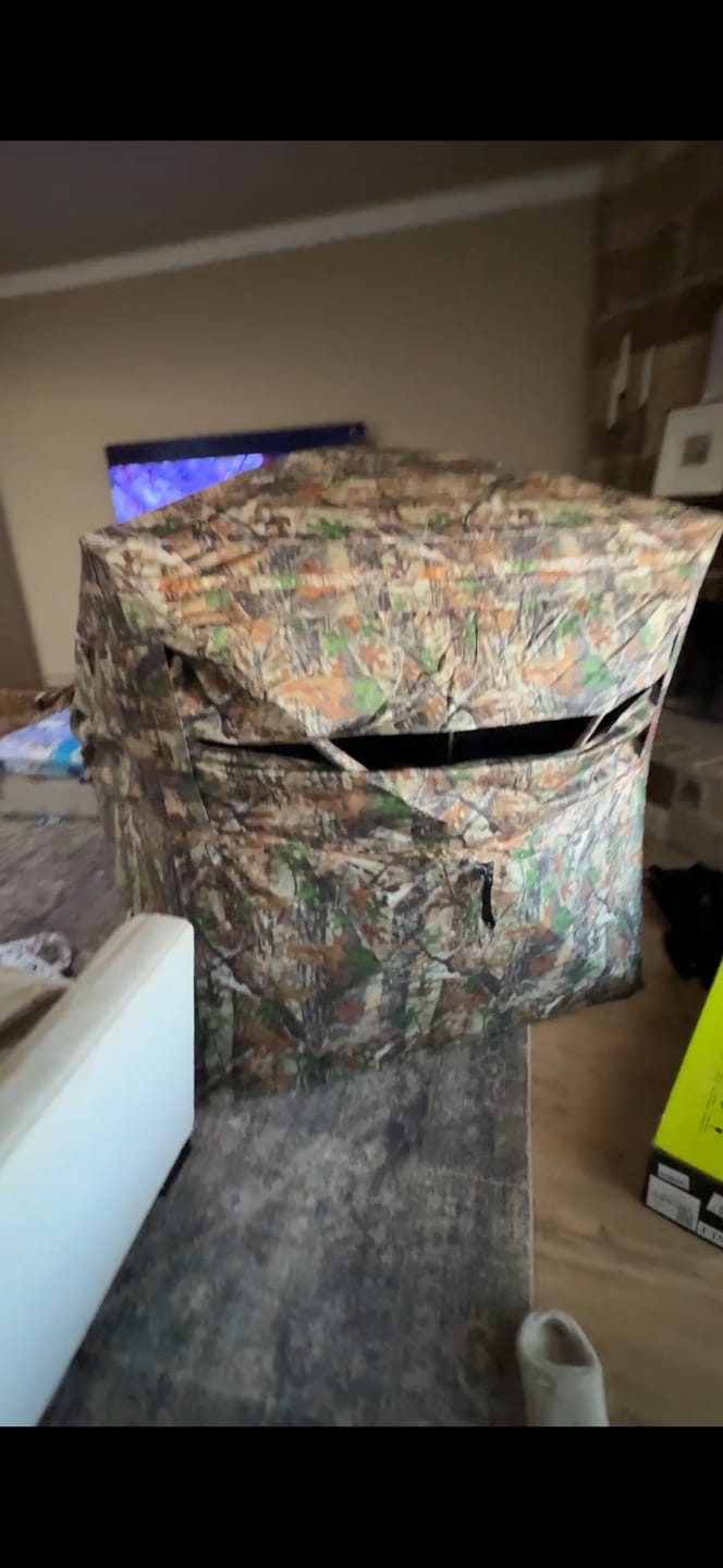 Customer photo review of VisX/VisMax See Through Hunting Blind, Pop Up Ground Deer Blind