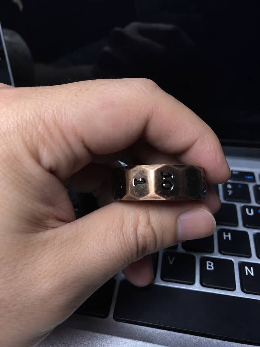 Customer photo review of D12 Magnetic Decision Ring