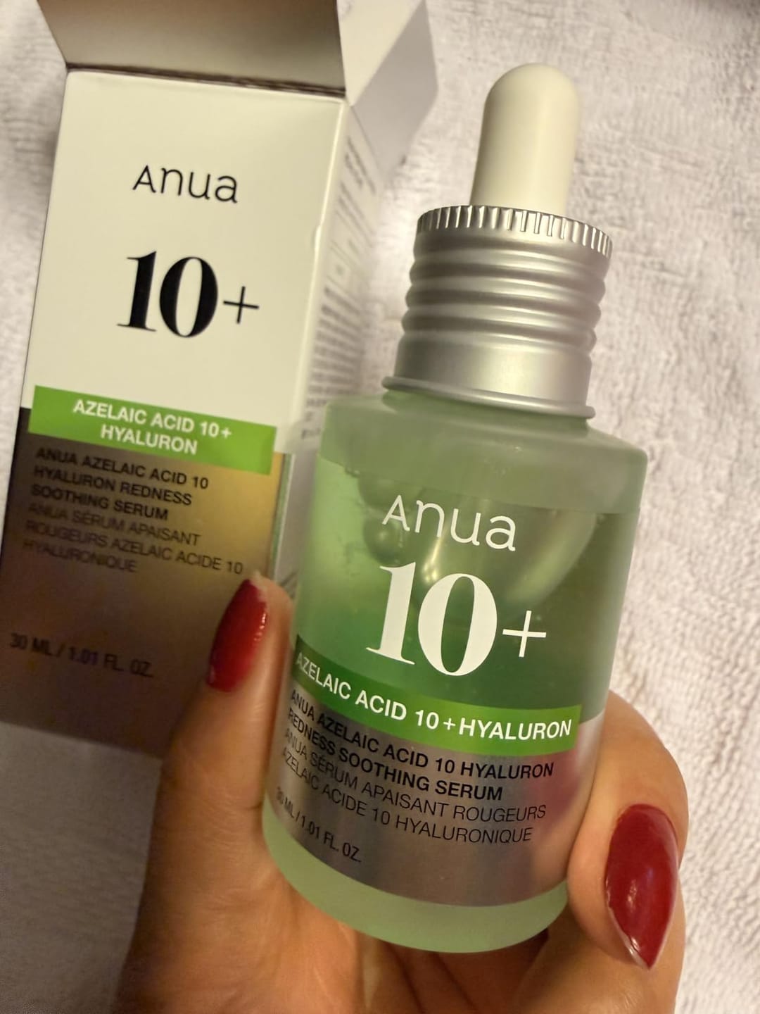 Customer photo review of Anua - Azelaic Acid 10 + Hyaluron Redness Soothing Serum
