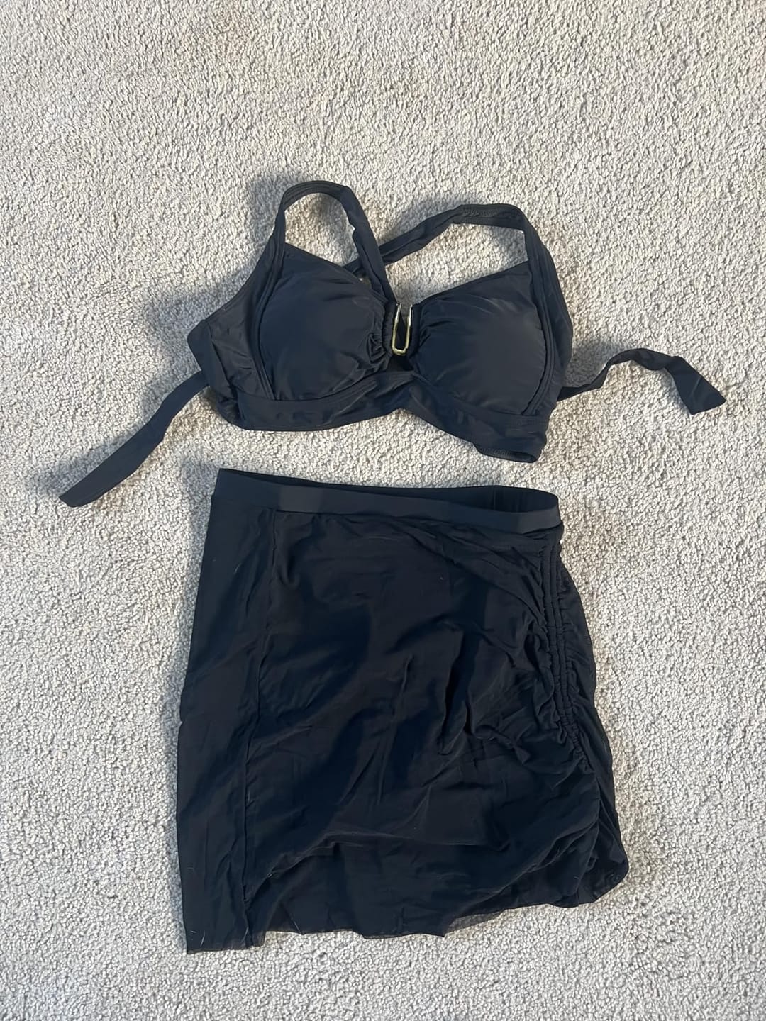 Customer photo review of Women High Waisted Push Up Bikini Sets Mesh Tummy Control Swim Skirt