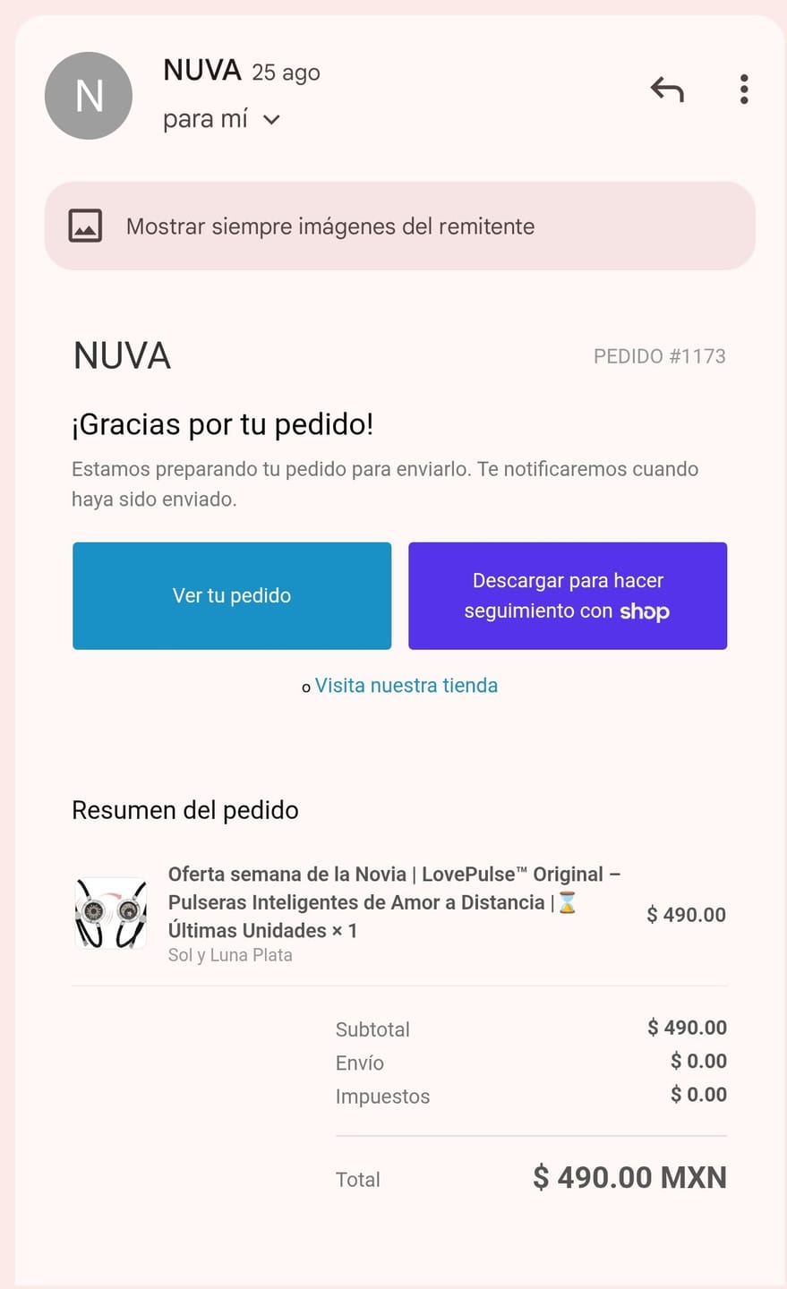 Customer photo review of Oferta Flash | LovePulse™ Original – Pulseras Inteligentes de Amor a Distancia |⌛ Últimas Unidades