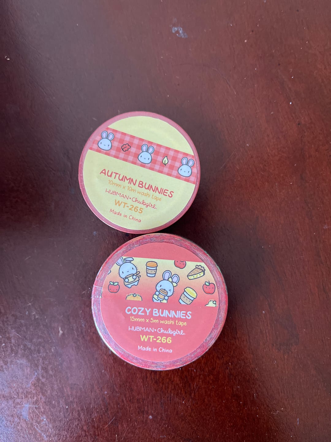 Customer photo review of Autumn Bunnies Washi Tapes (Set of 2)
