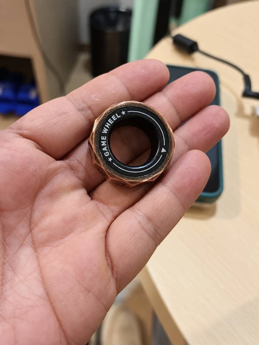 Customer photo review of D12 Magnetic Decision Ring