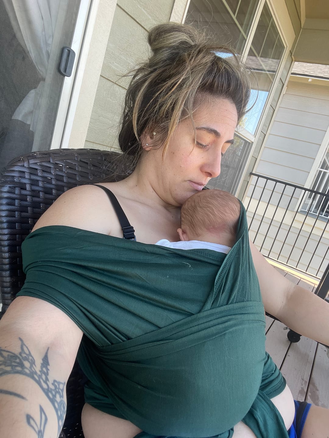 Customer photo review of Baby Wrap Carrier | Pine Grove