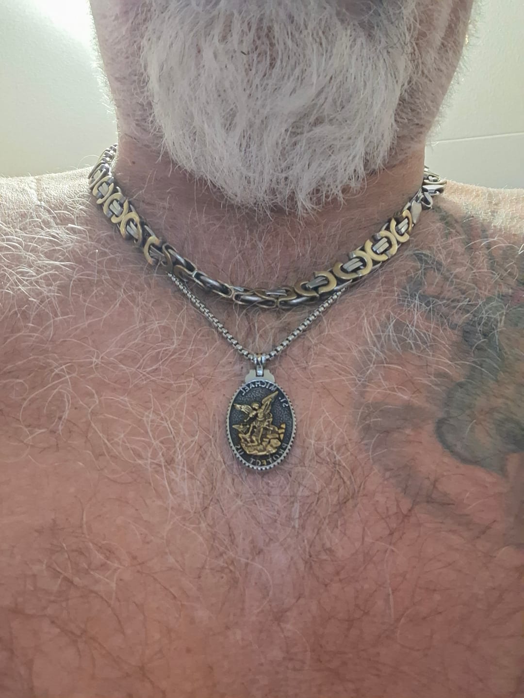 Customer photo review of ST. MICHAELS BADGE.