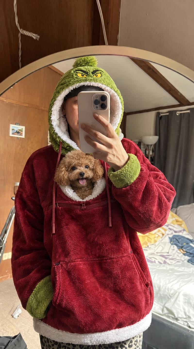 Customer photo review of GrumpNest™ CuddleCarry Hoodie