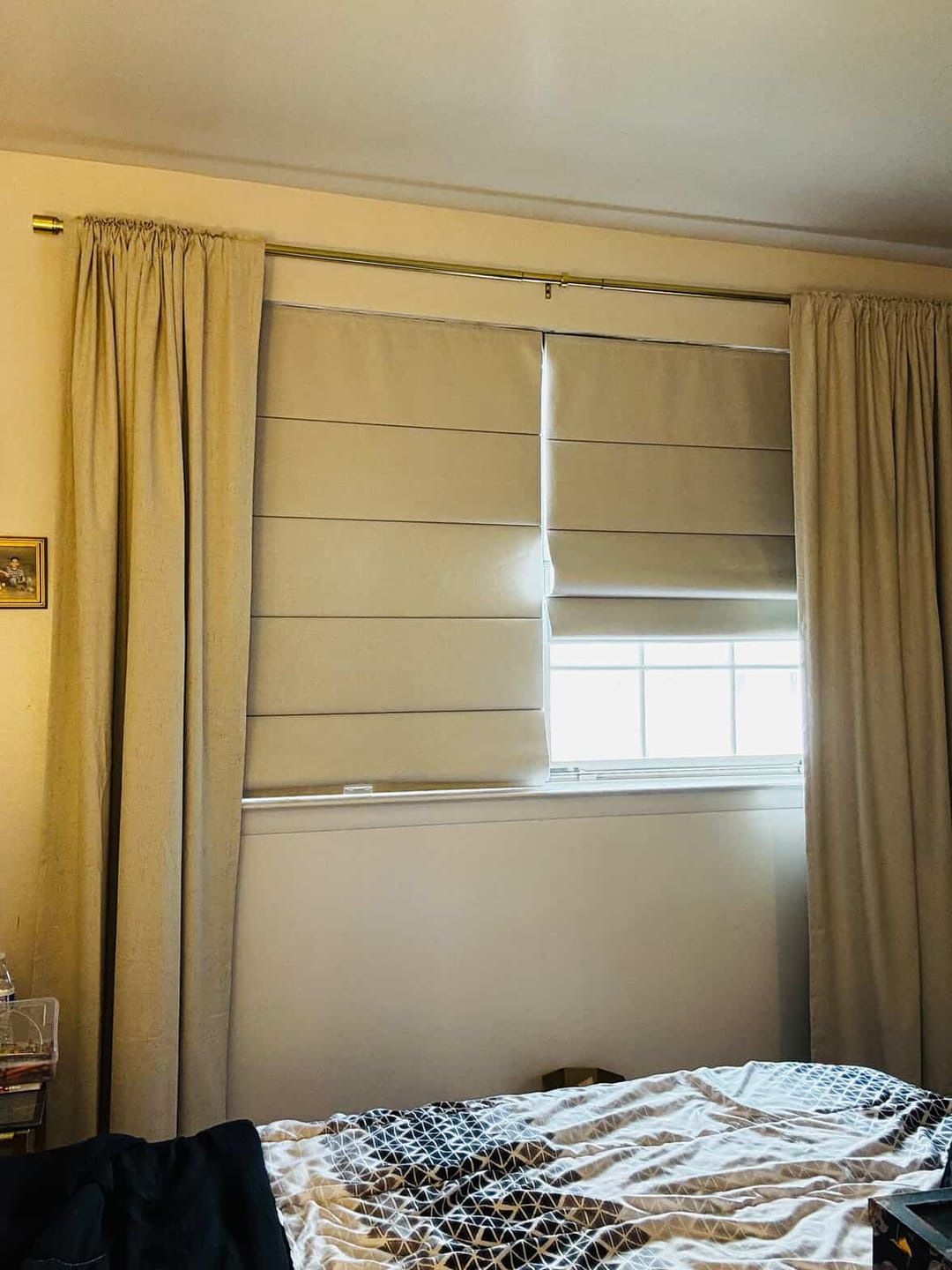 Customer photo review of Milan Modern Blackout Roman Shades