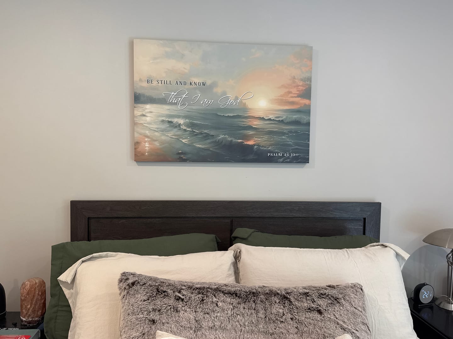 Customer photo review of Be Still and Know, Seascape, Psalm 46:10 Wall Art Canvas Print