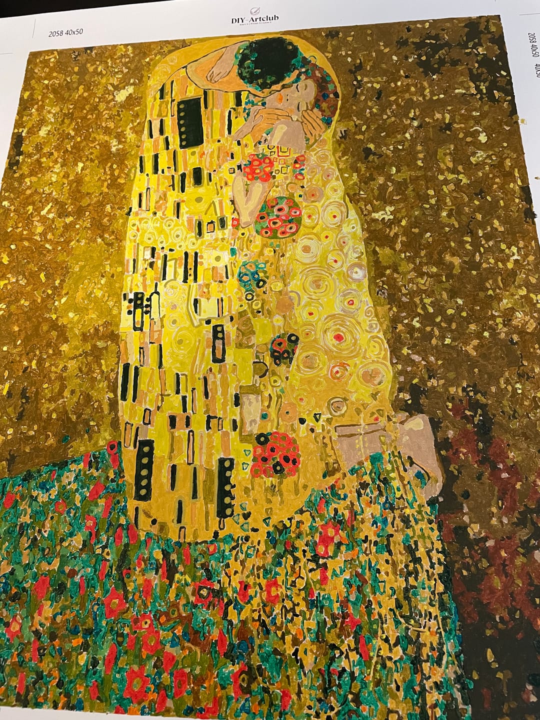 Customer photo review of Klimt: The Kiss | Paint by Numbers