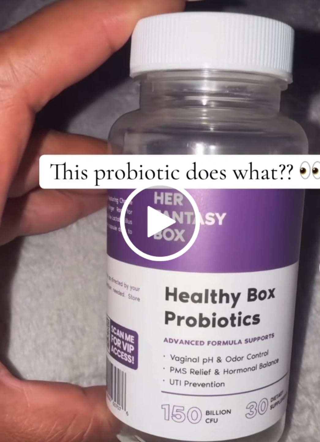 Customer video review of Healthy Box Probiotics for pH, Odor, Pms Relief & Uti Prevention