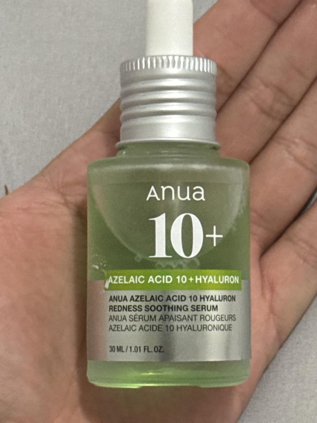 Customer photo review of Anua - Azelaic Acid 10 + Hyaluron Redness Soothing Serum