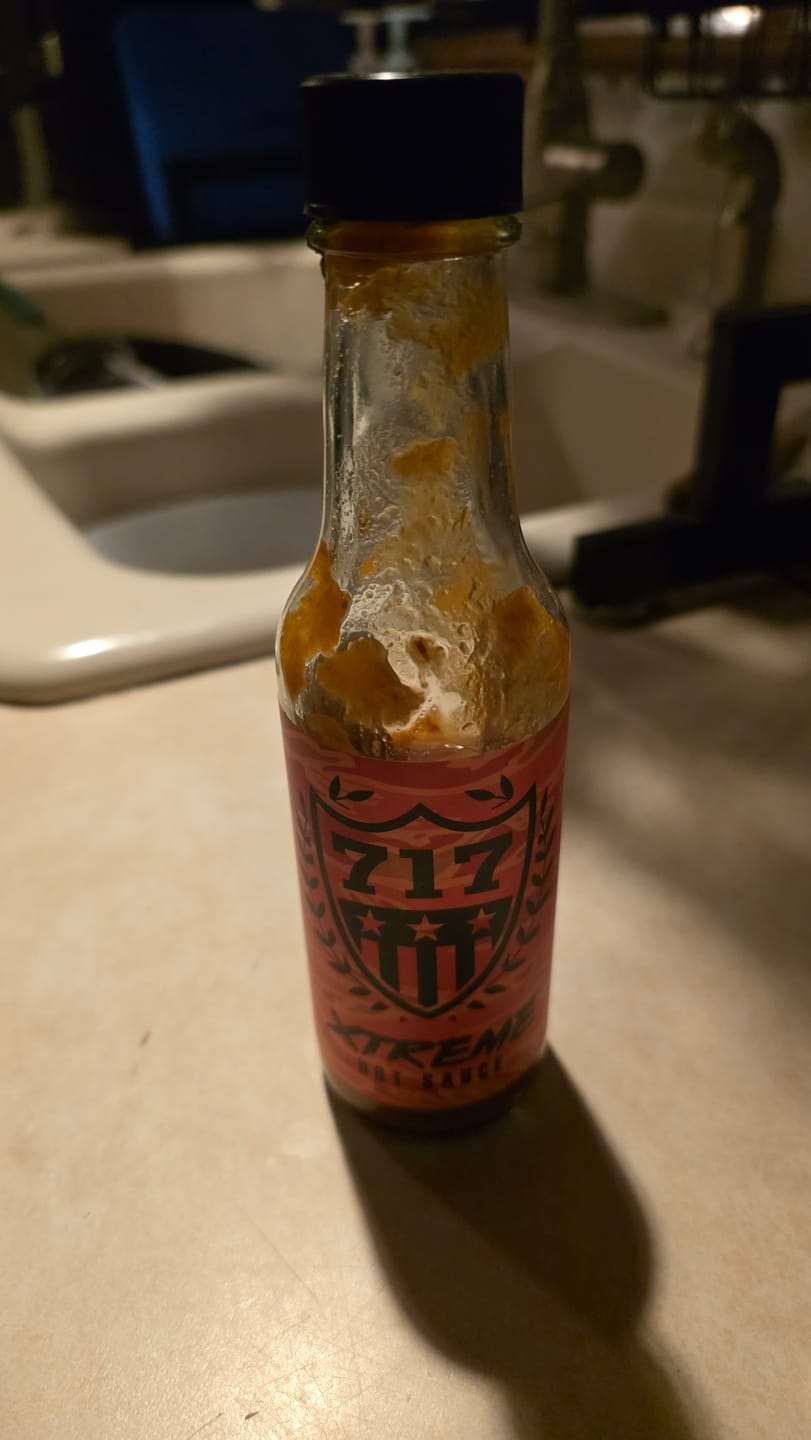 Customer photo review of 717 Xtreme Hot Sauce - USA Grown & Made