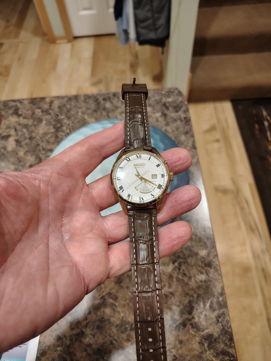 Customer photo review of Croc Rubber - Brown with White