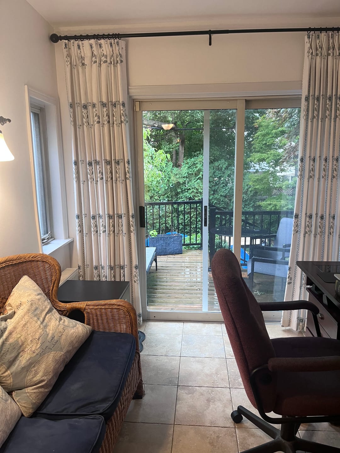 Customer photo review of Lily Vine Floral Linen Curtains