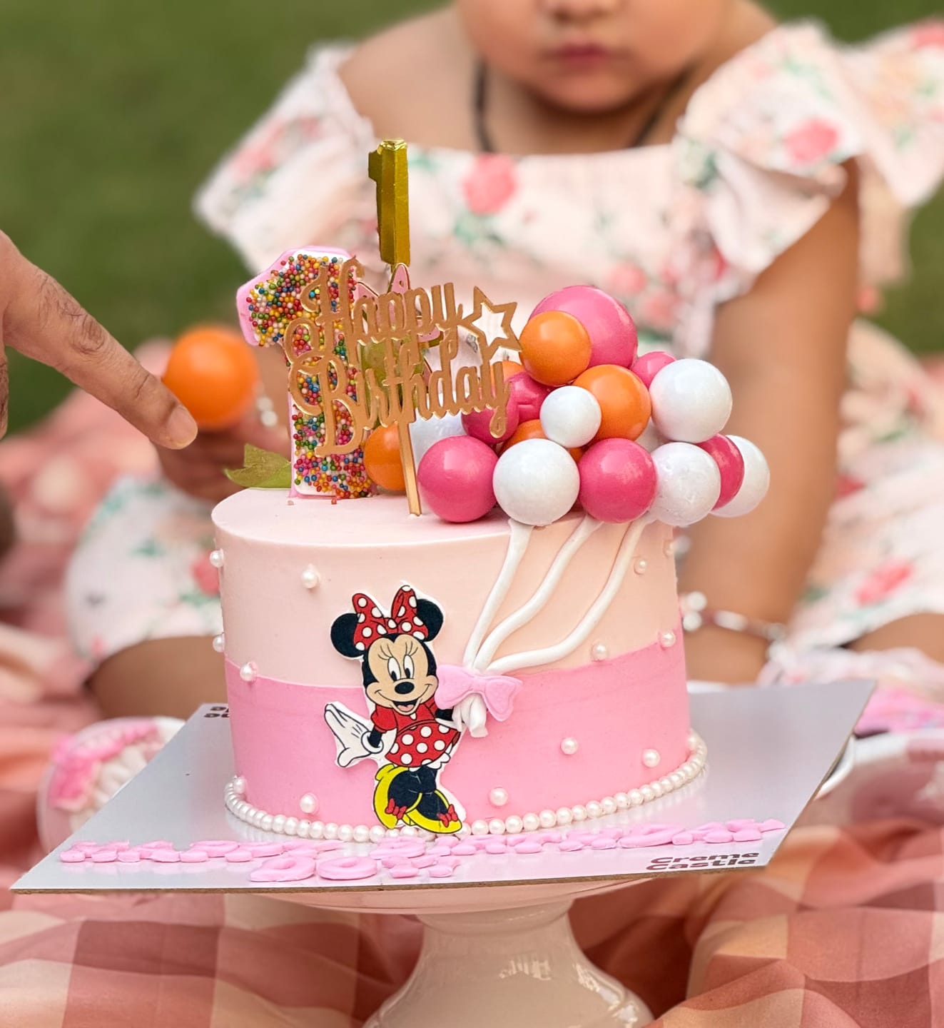 Customer photo review of Minnie Mouse 1st Birthday Cake