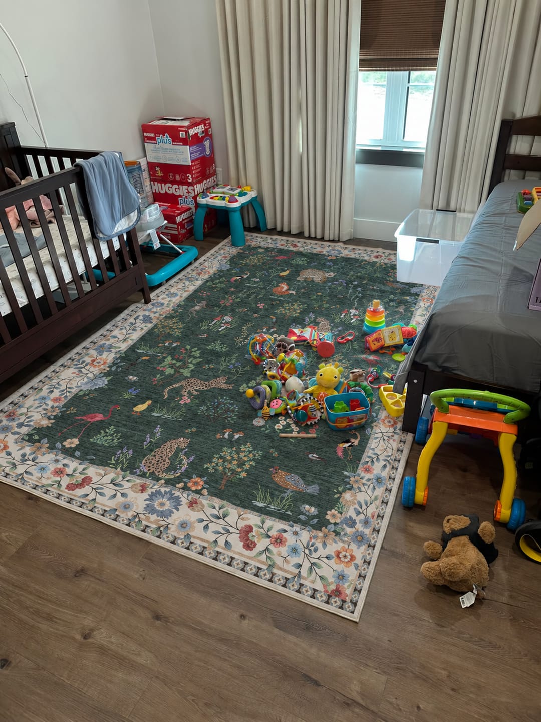 Customer photo review of Elio Washable Area Rug - Green