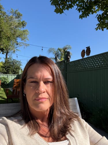 Customer's skin appearance while outdoors, after using The Micro Infusion System.